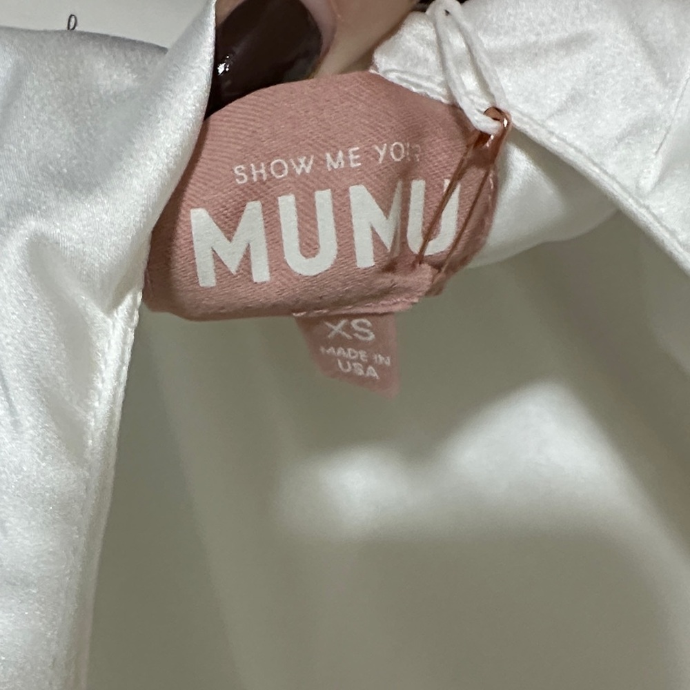 NWT MuMu White Ruffle Dress - Picture 10 of 10